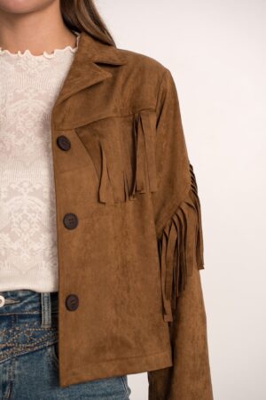 מעיל זמש Solange | קאמל