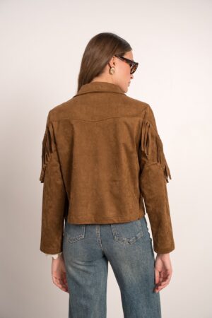 מעיל זמש Solange | קאמל