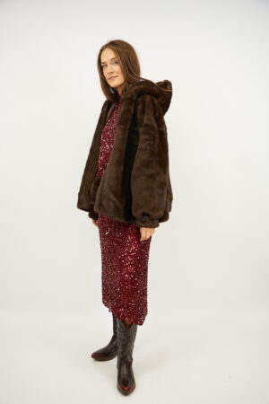 מעיל דמוי פרווה Assia | חום