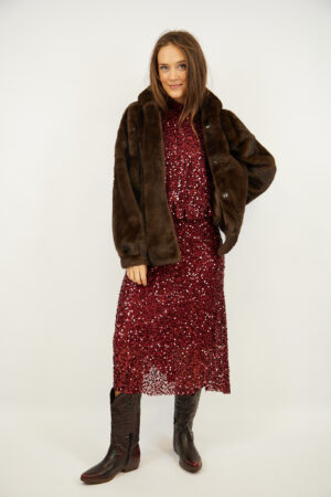 מעיל דמוי פרווה Assia | חום