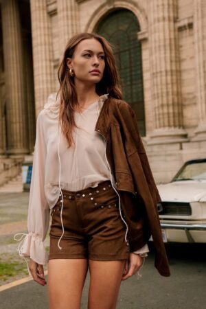 מעיל זמש Tabatha | קאמל