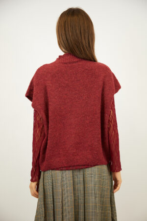 סריג עם תחרה Sarah | יין