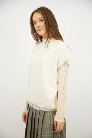 סריג עם תחרה Sarah | בז