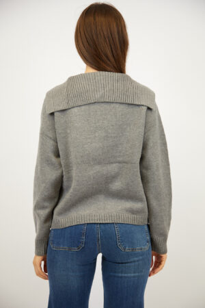 קרדיגן בסריגה עדינה Lola | אפור