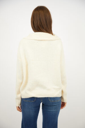 סריג צווארון פולו Nina | בז