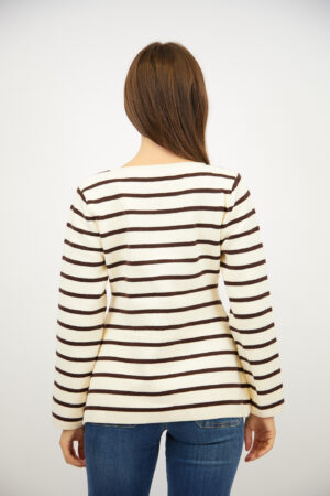 סריג פסים Léa | קרם