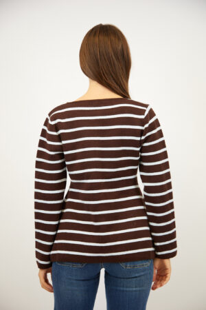 סריג פסים Léa | כחול חום