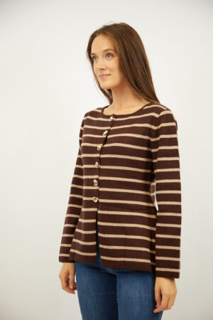 סריג פסים Léa | חום