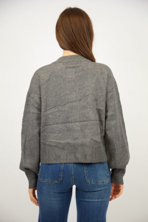 סריג עם כפתורים Lou | אפור