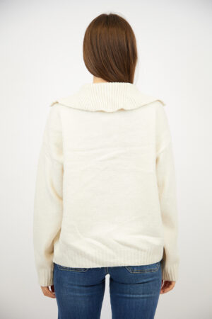 סריג עם צווארון פולו Iris | בז