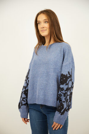 סריג עם תחרה Lawrence | כחול נייבי