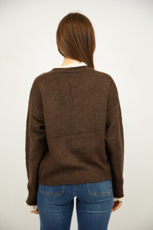 קרדיגן עם תחרה Paula  | קפה