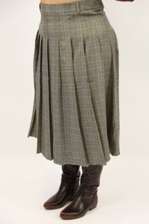 חצאית משובצת Alicia | שחור