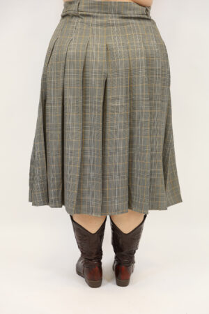 חצאית משובצת Alicia | שחור