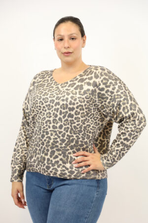 סריג בהדפס מנומר Élise | נמר