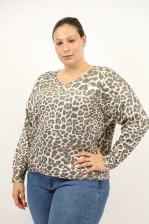 סריג בהדפס מנומר Élise | נמר