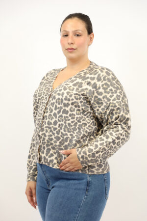 קרדיגן בהדפס מנומר Aurore | נמר