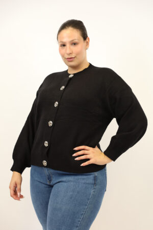 סריג עם כפתורים Angèle|שחור