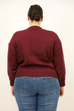 סריג עם כפתורים Angèle|בורדו