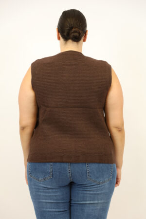 סריג ללא שרוולים Laurie|שוקו