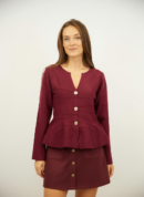 חצאית מיני Shira | בורדו – ML-M260-2283-BORDEAUX