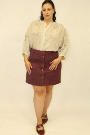 חצאית מיני Shira | בורדו – ML-M260-5-2283-BORDEAUX