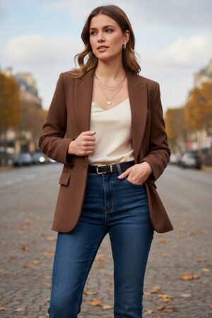 בלייזר Salomé | קפה – IV-HU6356-CAFE