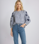 חולצה פסים Élise | נייבי – JSM-CH3505-NAVY