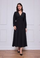 חולצה צווארון וולנים Daphné | שחור – ML-M1192-5-2196-BLACK