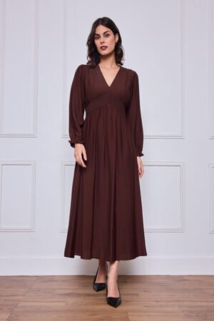 חולצה צווארון וולנים Daphné | קפה – ML-M1192-5-2196-CAFE