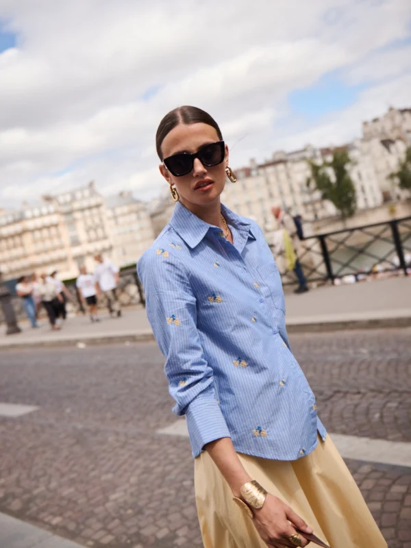 חולצה פסים Nelly | כחול